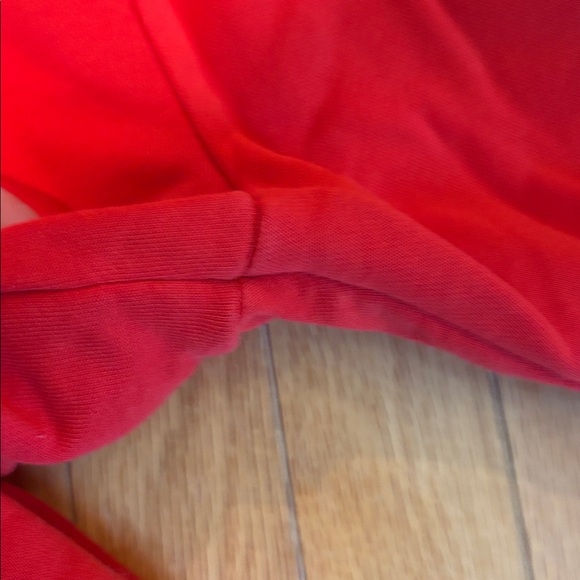 adidas Red Trefoil Pullover Hoodie with White Logo - Picture 3 of 4